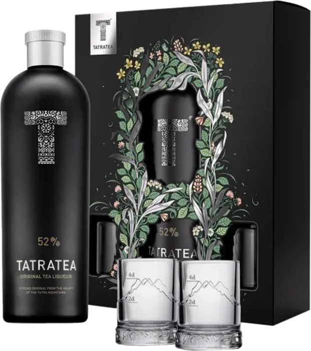 Tatratea 0,7l 52% + 2x sklo GB