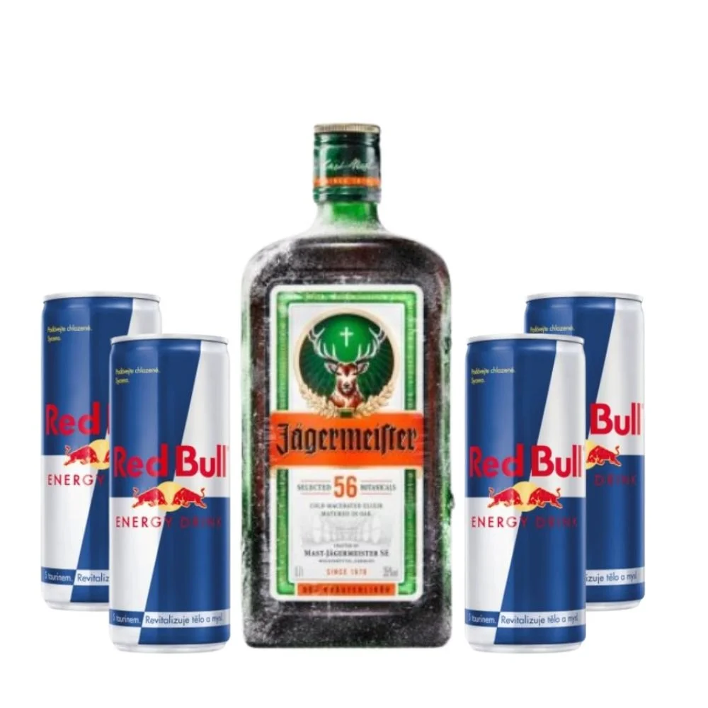 Párty set Jägermeister 0,7l 35% + 4x Red Bull 0,25l