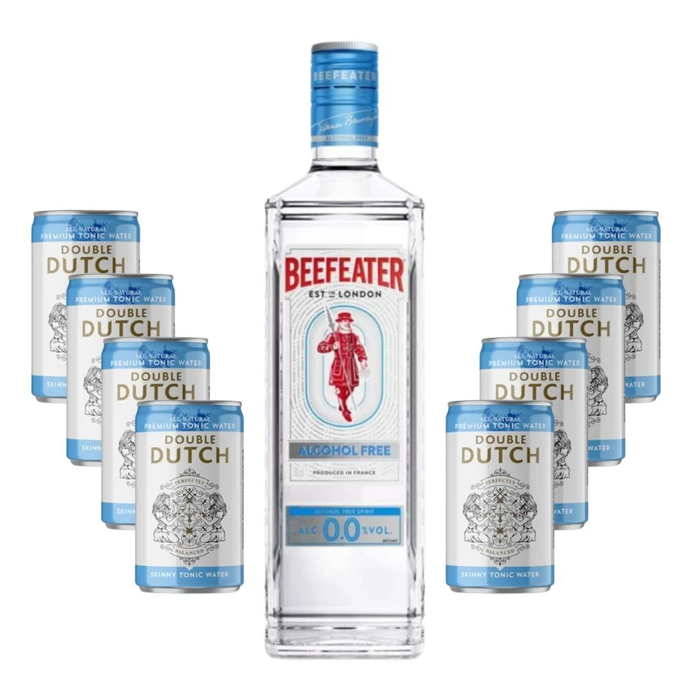 Párty set Beefeater Zero Alcohol free 0,7l 0% + 8× Double Dutch Skinny Tonic Water 0,15l Plech
