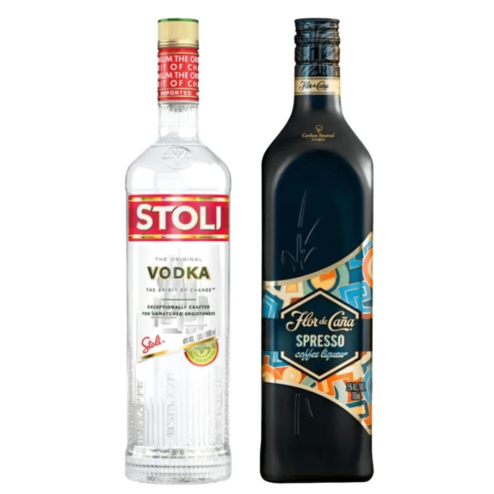 Párty Set Stoli vodka 0,7l 40% + Flor de Caña Spresso Coffee Liquor 7y 30%