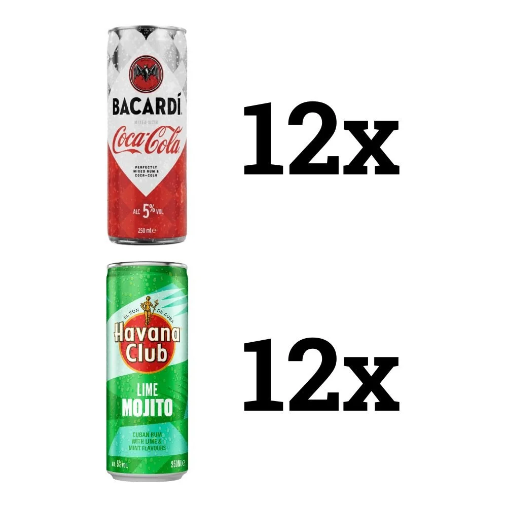 RTD Letní Párty Set Bacardi & Havana 24×0,25l 5%