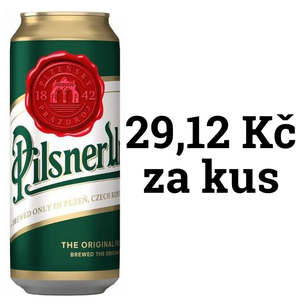 Pilsner Urquell 12° 24×0,5l 4,4% Plech