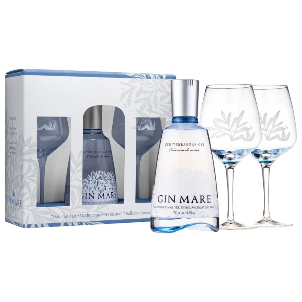 Gin Mare 0,7l 42,7% + 2x sklo GB