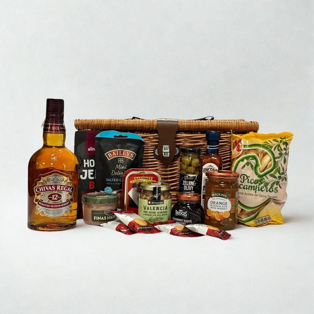 Dárkový Piknikový Koš s Alkoholem - Chivas Regal 12y 0,7l 40%