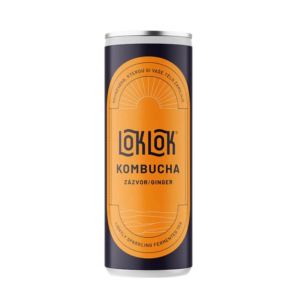 Loklok Kombucha Zázvor 0,33l Plech