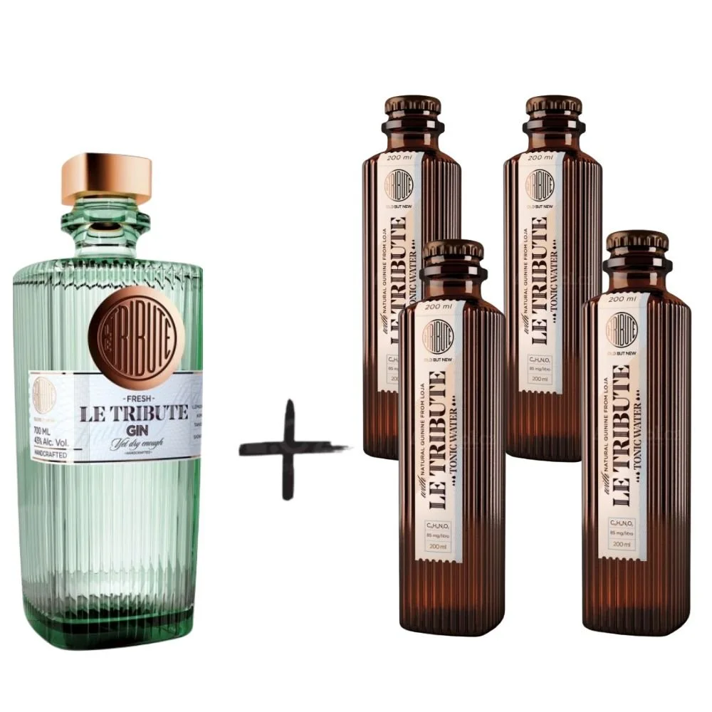 Le Tribute gin + tonic  set 0,7l 43%
