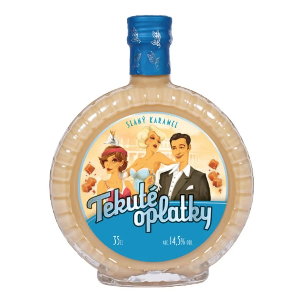 Originální Lázeňský Likér Tekuté Oplatky Slaný Karamel 0,35l 14,5%