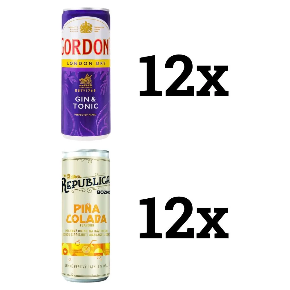 RTD Letní Párty Set Pina Colada & Gin Tonic 24×0,25l